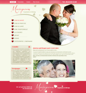 Création site web Cérémonie du Mariage et Mariée graphisme et site Web I-P-W Marseille Aix graphisme et site Web en télétravail partout en France