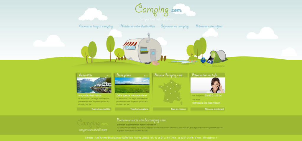 Création de Site Web Camping Caravaning Graphisme et site I-P-W agence Web Marseille Aix télétravail partout en France