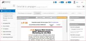 Création & fonctionnalités emaill et campagne emailing